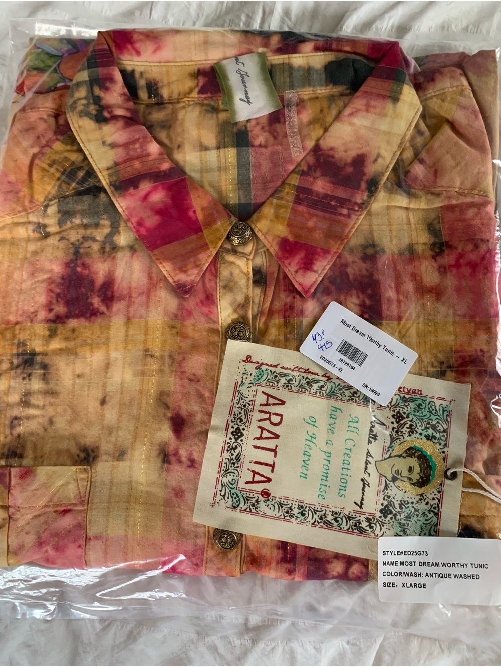 NWT Aratta Silent Journey- Most Dream Worthy Tunic - Picture 14 of 16